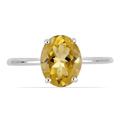 BUY 925 STERLING SILVER NATURAL CITRINE GEMSTONE RING